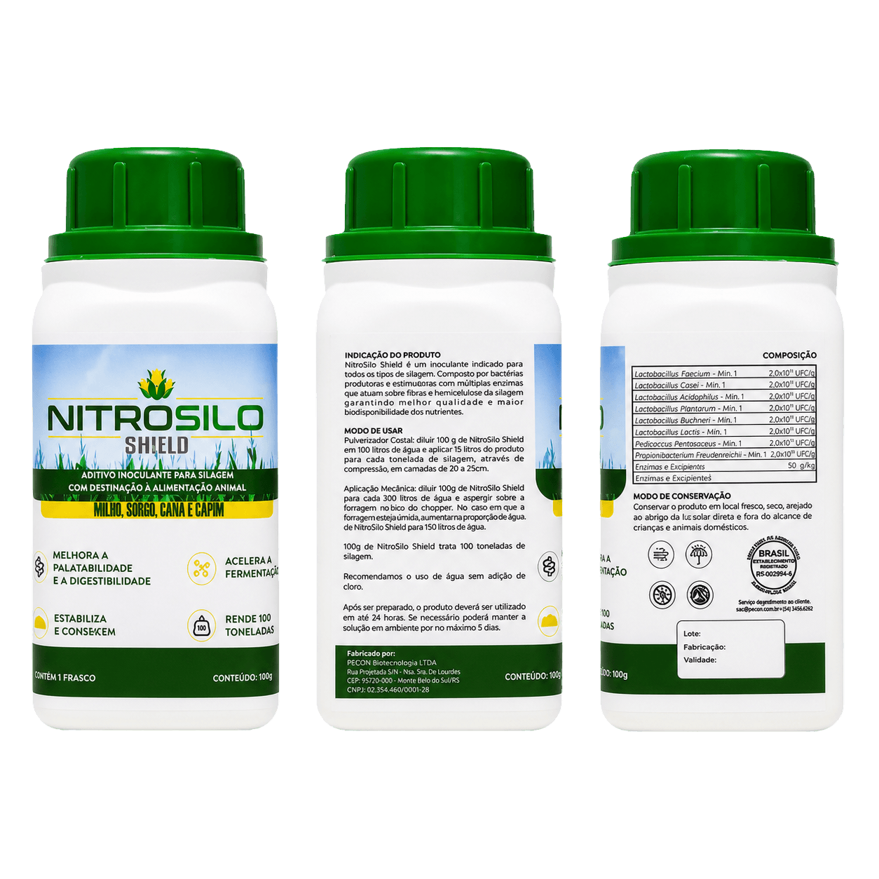 Nitro Silo 100g Inoculante para silagem 25un Revenda