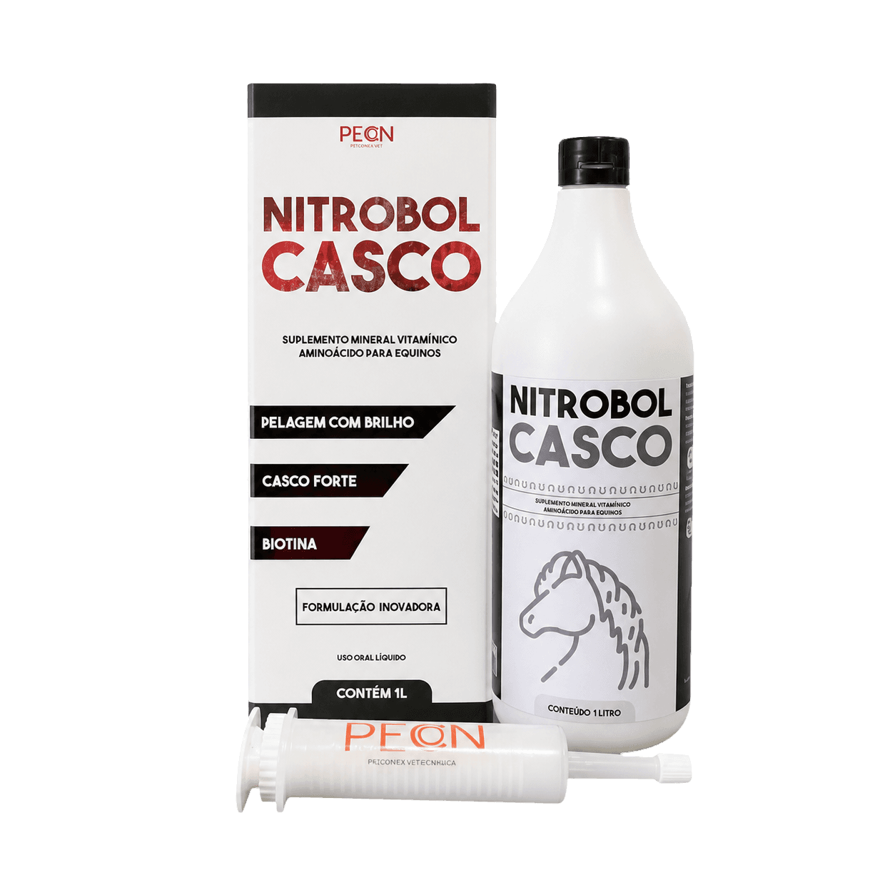 Nitro Boll Casco 1 Litro - Fortalecimento de Casco e Pelo