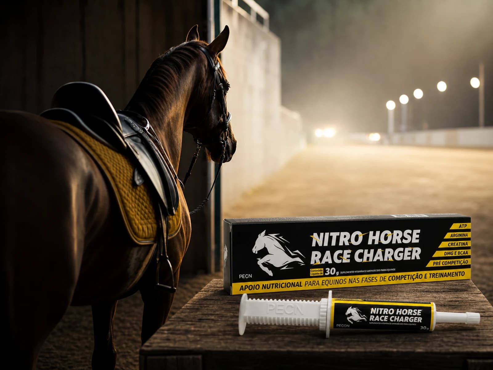 NITRO HORSE RACE CHARGER (PRÉ PROVA) 03 EM 01 — A seringa do dia da prova