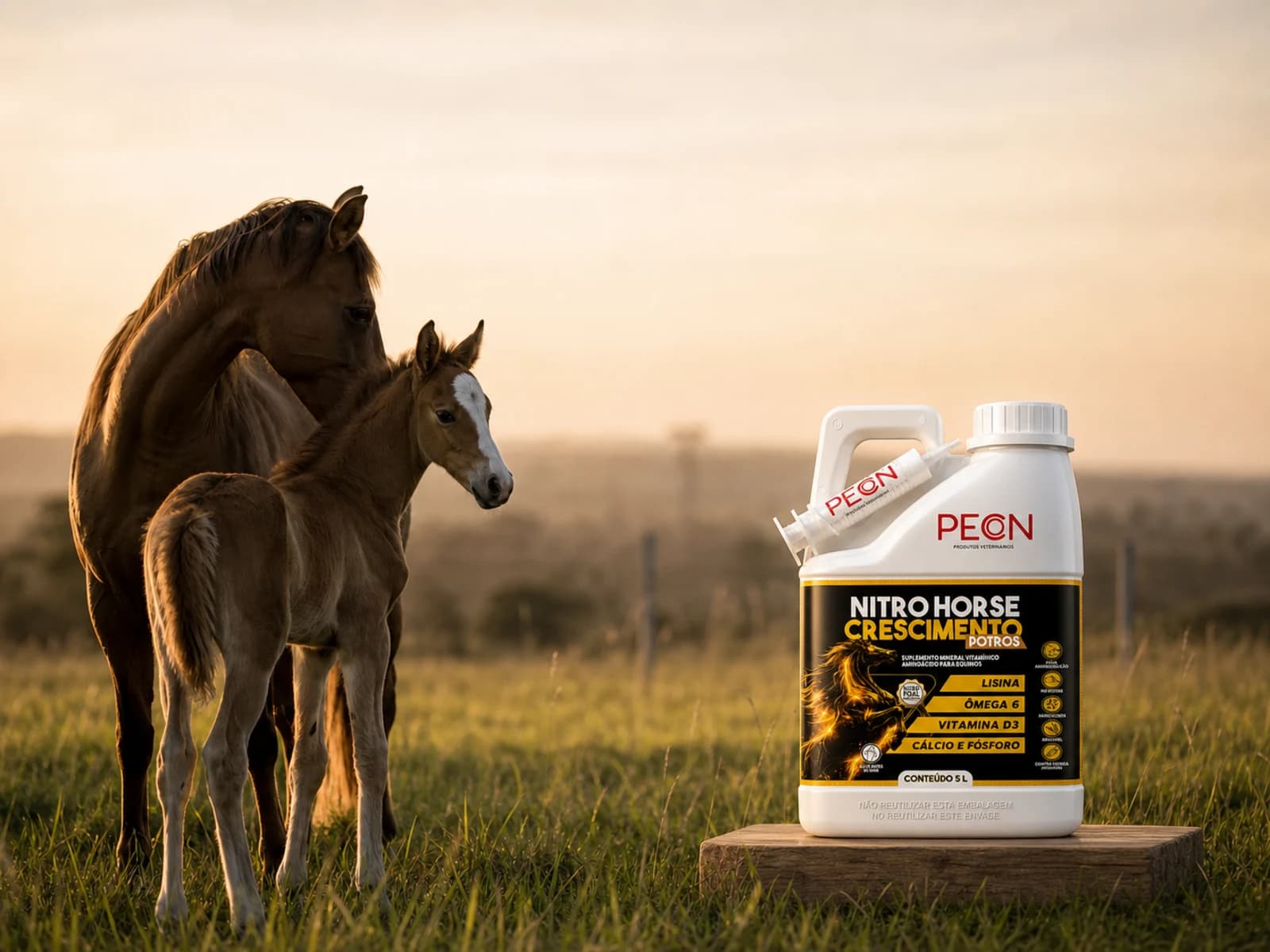 Nitro Horse Crescimento Potro - 5 Litros — O que se constrói no potro não se recupera depois