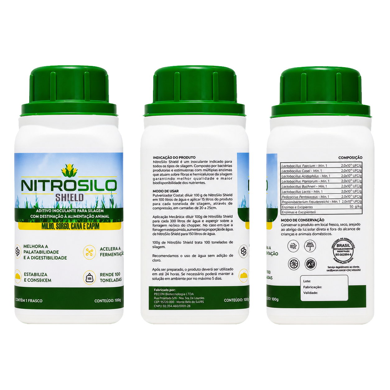 Nitro Silo 100g Inoculante para silagem 25un Revenda