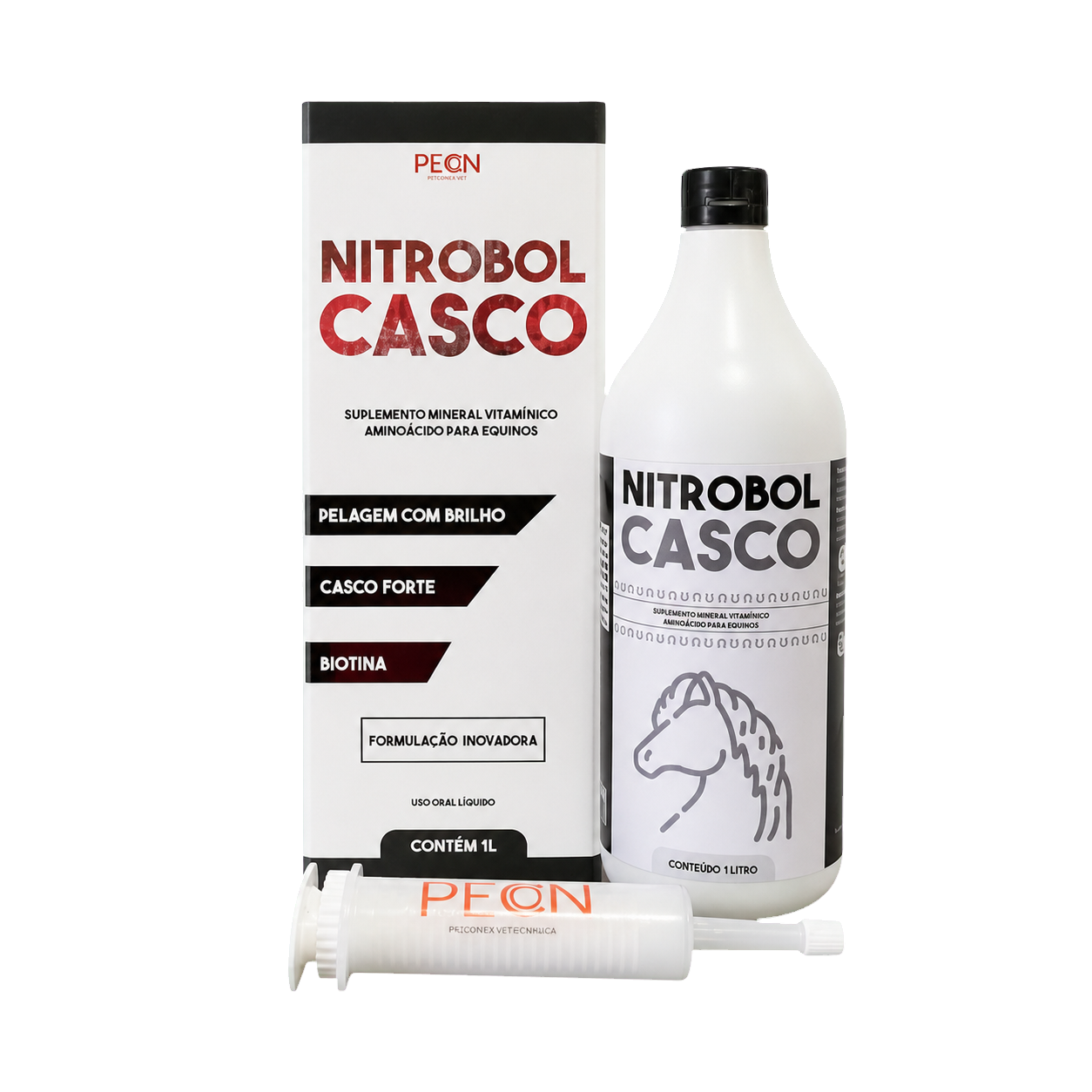 Nitro Boll Casco 1 Litro - Fortalecimento de Casco e Pelo